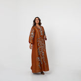 دراعة كويتية فاخرة - مصنوعة يدوياً بكريستال وخرز إيطالي | قماش شانتون إيطالي أنيق - tahaniboutique